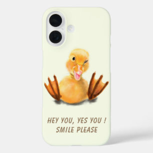 Grappige iPhone Case met Happy Duck - Aangepaste t