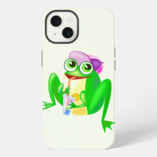 Grappige iPhone Case met Happy Frog Hoesje (Achterkant)