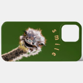Grappige iPhone Case met Happy Struisvogel - Gliml (Achterkant (horizontaal))