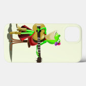 Grappige iPhone Case met Kikker Spelen Gitaar (Achterkant (horizontaal))