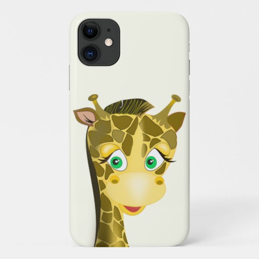Grappige iPhone Hoes Happy Giraffe (Achterkant)