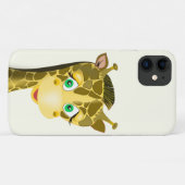 Grappige iPhone Hoes Happy Giraffe (Achterkant (horizontaal))