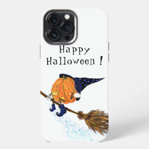 Grappige iPhone Hoesje Halloween Heks Pompoen Vlie iPhone 13 Pro Max Hoesje