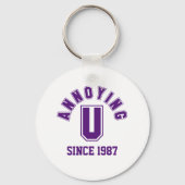 Grappige Irriterende Jou Sleutelhanger, Paars Sleutelhanger (Voorkant)