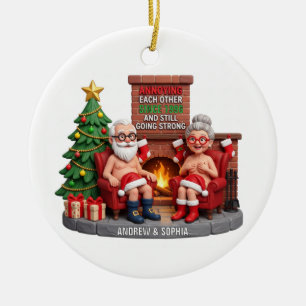 Grappige Irriterende Sinds Aangepast Koppelornamen Keramisch Ornament
