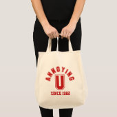 Grappige Irriterende Zak, Rood Tote Bag (Voorkant (product))