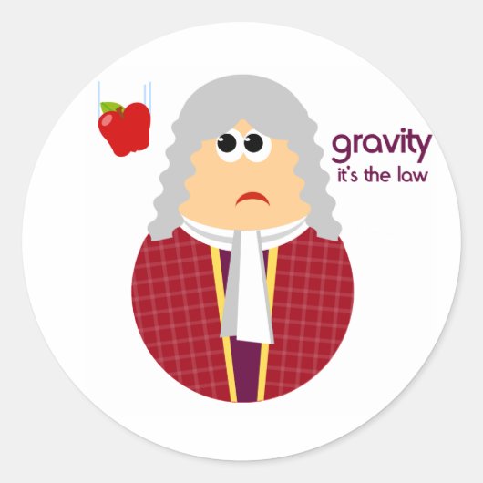 Grappige Isaac Newton Stickers (Voorkant)