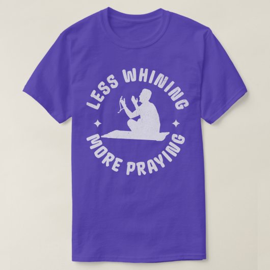 grappige islam bidden moslim meer bidden minder ge t-shirt (Design voorkant)