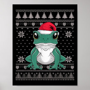 Grappige Ison Dart Kikker Lelijke Kersttrui Kerstm Poster