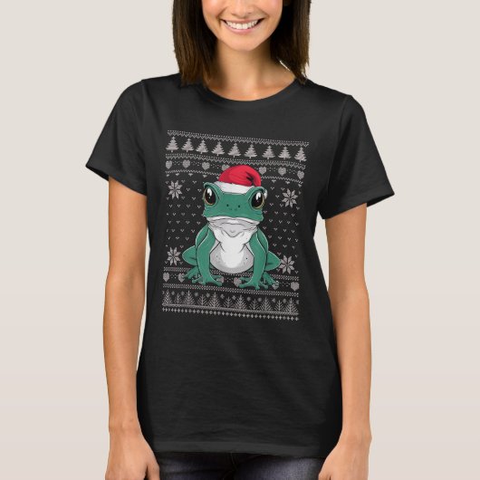 Grappige Ison Dart Kikker Lelijke Kersttrui Kerstm T-shirt (Voorkant)