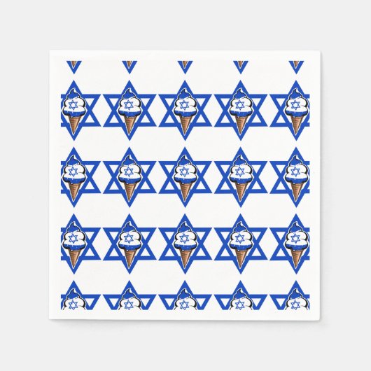 Grappige Israëlische vlag ijs Servet (Voorkant)