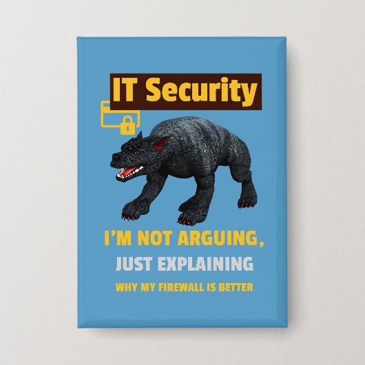 Grappige IT-beveiliging Legt technische humor uit  Button (Voorkant)
