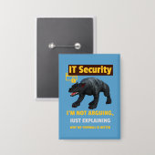 Grappige IT-beveiliging Legt technische humor uit  Button (Voorkant / Achterkant)