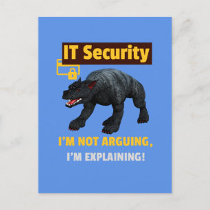 Grappige IT-beveiliging Legt technische humor uit  Feestdagenkaart