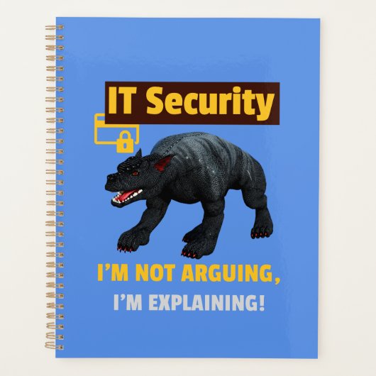 Grappige IT-beveiliging Legt technische humor uit Planner (Voorkant)