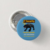 Grappige IT-beveiliging Legt technische humor uit Ronde Button 3,2 Cm (Voorkant /achterkant)