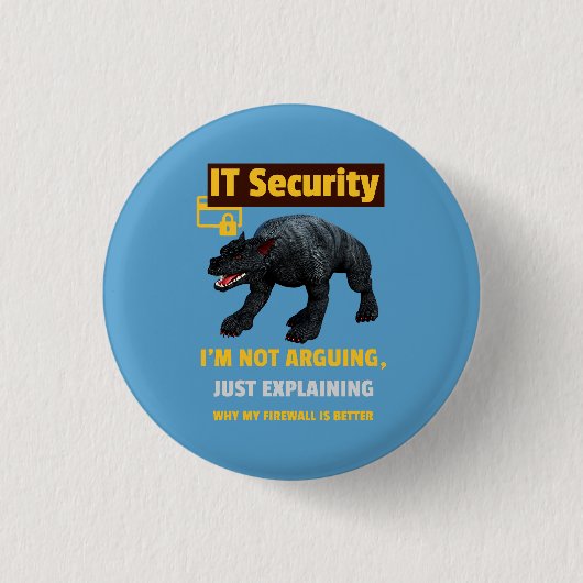 Grappige IT-beveiliging Legt technische humor uit Ronde Button 3,2 Cm (Voorkant)