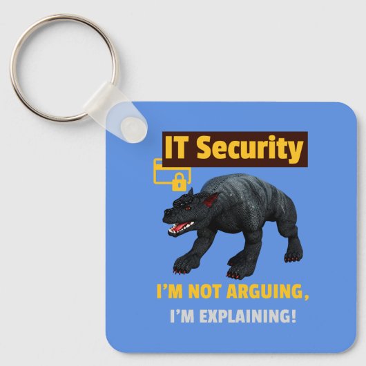 Grappige IT-beveiliging Legt technische humor uit Sleutelhanger (Voorkant)