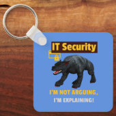 Grappige IT-beveiliging Legt technische humor uit Sleutelhanger (Voorkant)