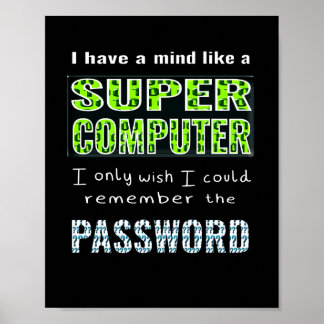 grappige IT-grap voor kantoorwerker pro Poster