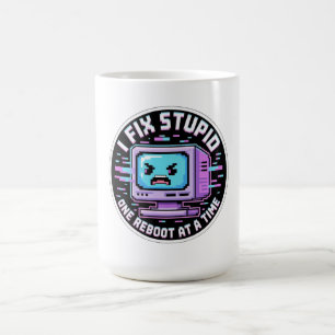 Grappige IT-ondersteuningssticker - Ik repareer do Koffiemok