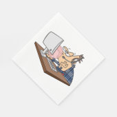 Grappige IT Tech Support Verveeld op Werk Bubble G Servet (Hoek)