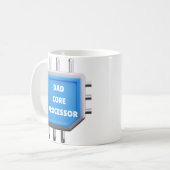 Grappige IT-vader cadeau vader core processor koff Koffiemok (Voorkant links)