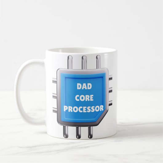 Grappige IT-vader cadeau vader core processor koff Koffiemok (Links)