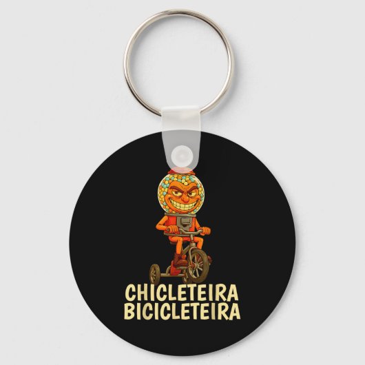 Grappige Italiaanse Brainrot Kids Meme Chicleteira Sleutelhanger (Voorkant)