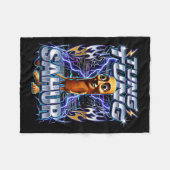 Grappige Italiaanse Brainrot Tung Tung Tung Sahur  Fleece Deken (Voorkant (Horizontaal))