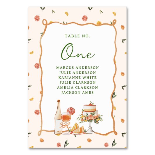 Grappige Italiaanse citrus bruiloft Kaart (Voorkant)
