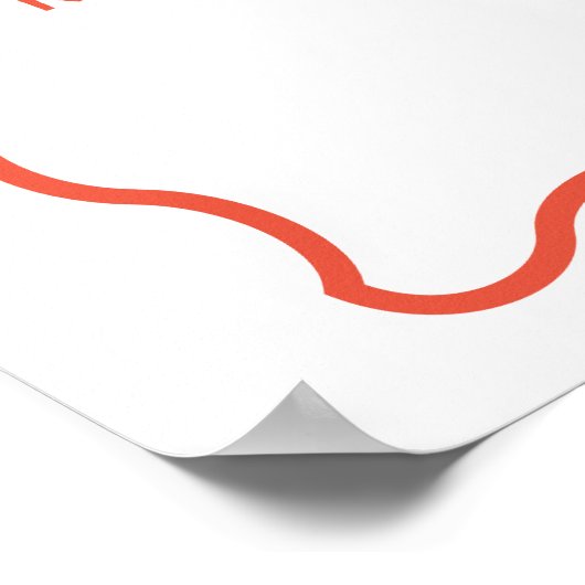 Grappige Italiaanse Doodle Repetitie Dinner Sign Poster (Hoek)