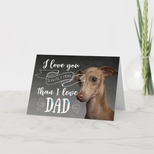 Grappige Italiaanse Greyhound Moederdag kaart (Voorkant)
