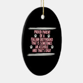 grappige italiaanse greyhoundgiften hond mama papa keramisch ornament (Rechts)