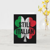 Grappige Italiaanse Shamrocks St. Patrick's Day Ma Kaart (Gele Bloem)