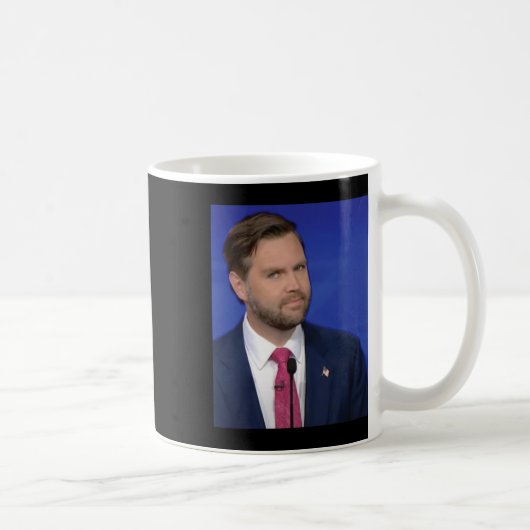 Grappige J.d Vance Meme Vice President Dete Face  Koffiemok (Rechts)