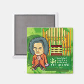Grappige J.S. Bach Muziekmagneet Magneet (Voorkant / Achterkant)