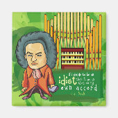 Grappige J.S. Bach Muziekmagneet Magneet (Voorkant)