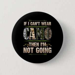Grappige Jacht Camo Jagers Mannetje Hert Landelijk Ronde Button 5,7 Cm