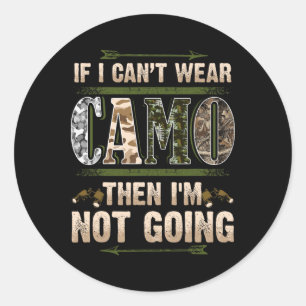 Grappige jacht camouflage jagers bok hert land red ronde sticker