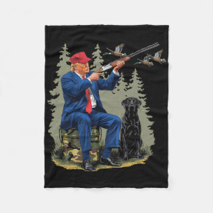 Grappige Jacht Eend Trump Camo Jacht Hallo Jagen Fleece Deken
