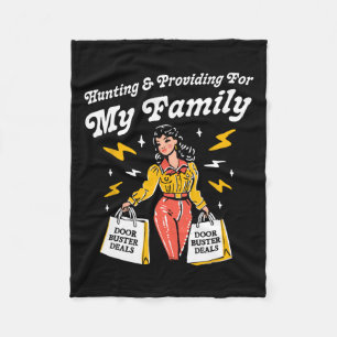 Grappige jacht en het voorzien in mijn familie Uni Fleece Deken