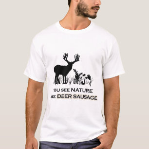 Grappige Jacht Hertenworst T-shirt