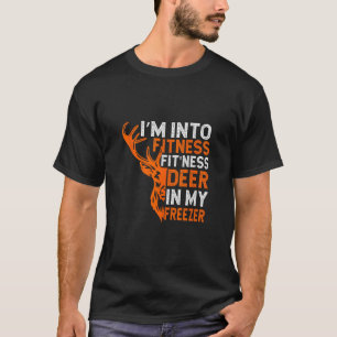 Grappige jacht ik op fitness herten diepvriesjager t-shirt