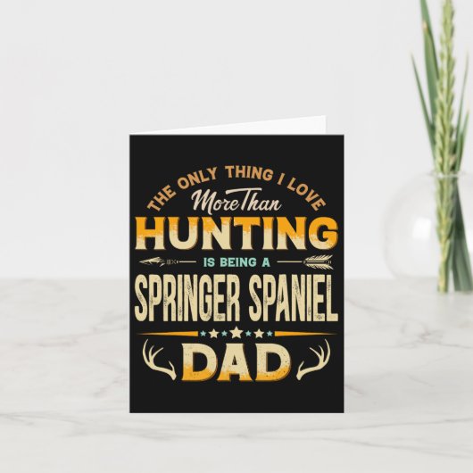 Grappige jacht Vaderdag - Springer Spaniel vader Kaart (Voorkant)