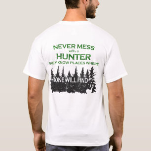 Grappige jacht Vermijd gevechten met jagers T-shirt