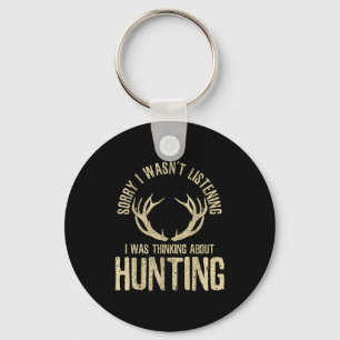 Grappige jachtcitaat met herten wild eland jager sleutelhanger