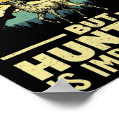 Grappige jachtkunst voor jongens Mannen hertenjage Poster (Hoek)