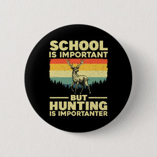 Grappige jachtkunst voor jongens Mannen hertenjage Ronde Button 5,7 Cm