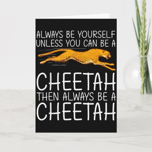 Grappige jachtluipaard kunst voor mannen vrouwen k kaart (Voorkant)